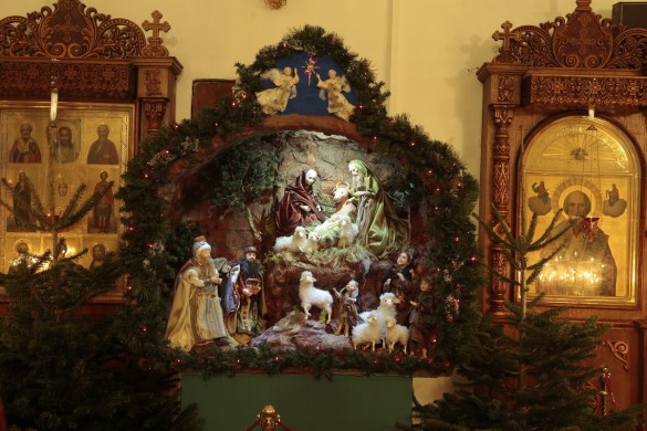 Décorations de Noël dans l'église Orthodoxe